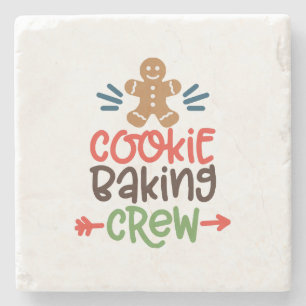 Posavasos De Piedra tripulación de horneado de galletas navidad 