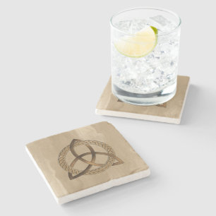 Posavasos De Piedra Triquetra Celular Trinity Knot Stone Coaster