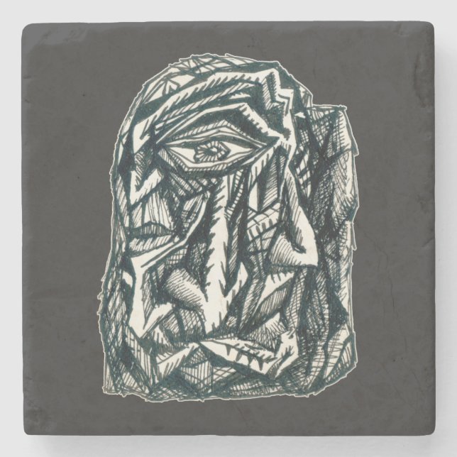 Posavasos De Piedra Triumvirato, dibujo de tinta (Anverso)