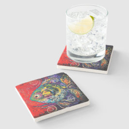 Posavasos De Piedra Tropical Fish Stone Coaster
