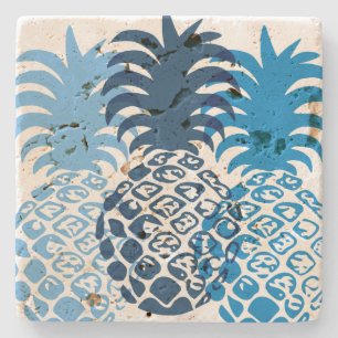 Posavasos De Piedra Tropical Hawaiano de Momona Pineapple