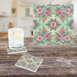 Posavasos De Piedra Trópicos Brillantes