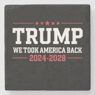 Posavasos De Piedra Trump 2024 Recuperamos América 47 EE. UU.