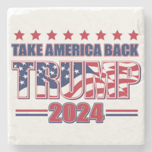 Posavasos De Piedra Trump 2024: Recuperar a Estados Unidos