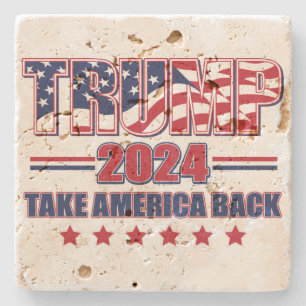 Posavasos De Piedra Trump 2024 recupere a Estados Unidos