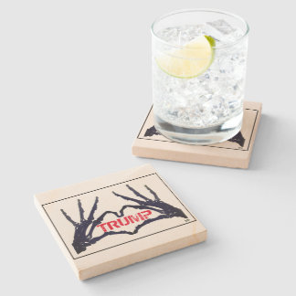 Posavasos De Piedra "TRUMP" Calavera Manos POSA VASOS (ARENISCA)