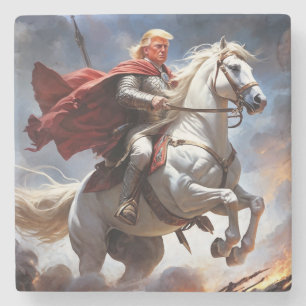 Posavasos De Piedra "Trump, el caballero norteamericano que cuida de l