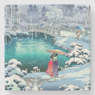 Posavasos De Piedra Tsuchiya Koitsu - Nieve de primavera en Maruyama