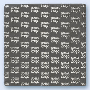 Posavasos De Piedra Tu Logotipo Patrón de Logotipo Simple Repetitivo