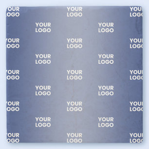 Posavasos De Piedra Tu Logotipo Simple Logotipo Repetitivo Gradiente A