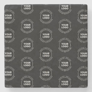 Posavasos De Piedra Tu logotipo y texto editable patrón repetitivo