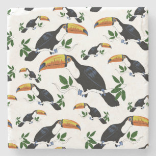 Posavasos De Piedra Tucanes Tropicales - Jungla Divertida