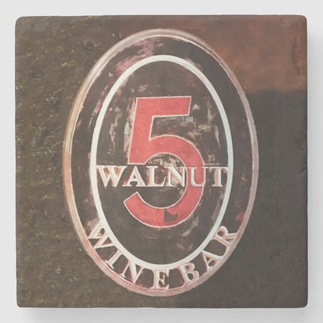 Posavasos De Piedra Tuerca, Asheville. Asheville, Walnut (Anverso)