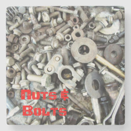 Posavasos De Piedra Tuercas y pernos de escayola de la cabeza del engr