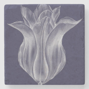 Posavasos De Piedra Tulipán III monocromo