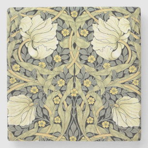 Posavasos De Piedra Tulipanes Pimpernel Arte Botánico de William Morri