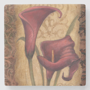 Posavasos De Piedra Tulipanes rojos I