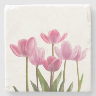 Posavasos De Piedra Tulipanes rosas