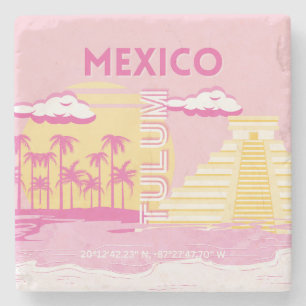Posavasos De Piedra Tulum, Viajes, Preppy Art, Rosa
