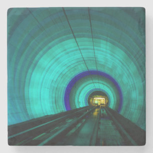 Posavasos De Piedra Túnel ferroviario azul, Singapur