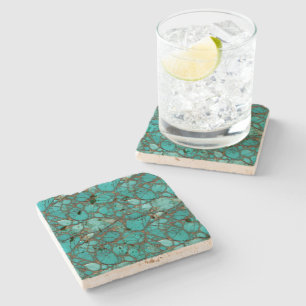 Posavasos De Piedra Turquesa