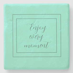 Posavasos De Piedra Turquesa Disfruta Cada Momento