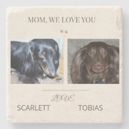 Posavasos De Piedra Two Paws Make Every Moment Sweeter