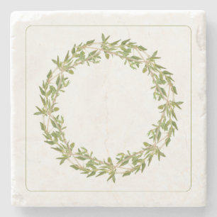 Posavasos De Piedra TYME WREATH Marble Stone Coaster