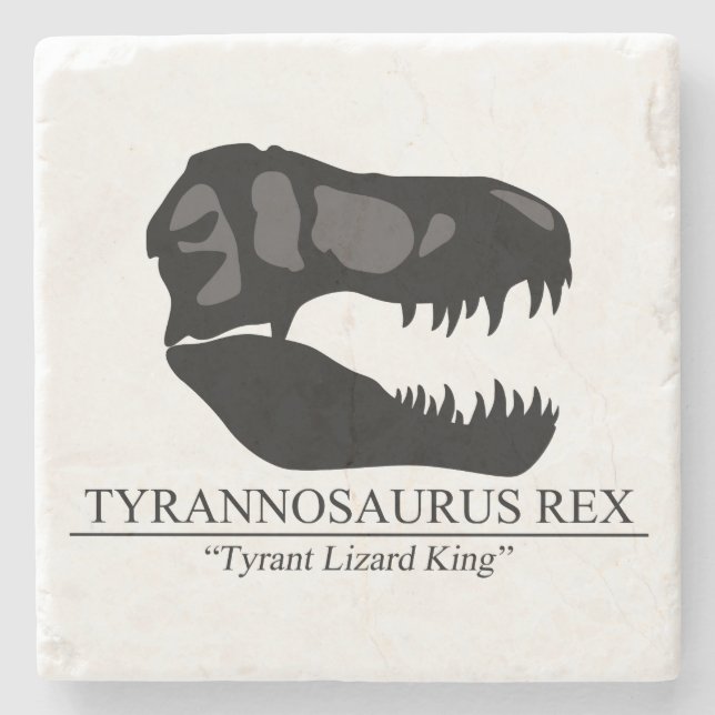 Posavasos De Piedra Tyrannosaurus Rex Skull (Anverso)