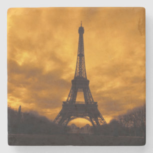 Posavasos De Piedra UE, Francia, París.  Torre Eiffel.