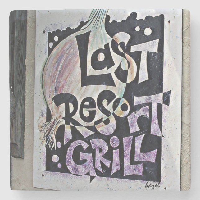 Posavasos De Piedra Último Resort Atenas Georgia Marble Stone Coaster. (Anverso)