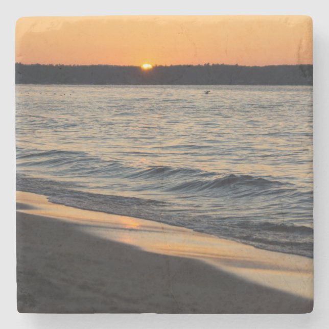 Posavasos De Piedra Un atardecer transversal (Anverso)