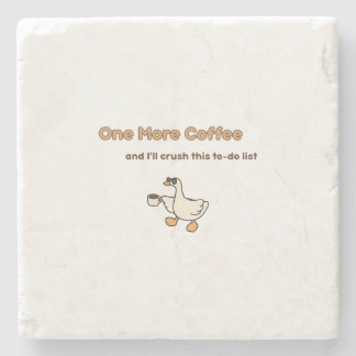 Posavasos De Piedra Un diseño de pato para Un Café Más