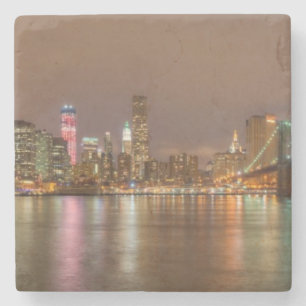 Posavasos De Piedra Un panorama del horizonte de New York City