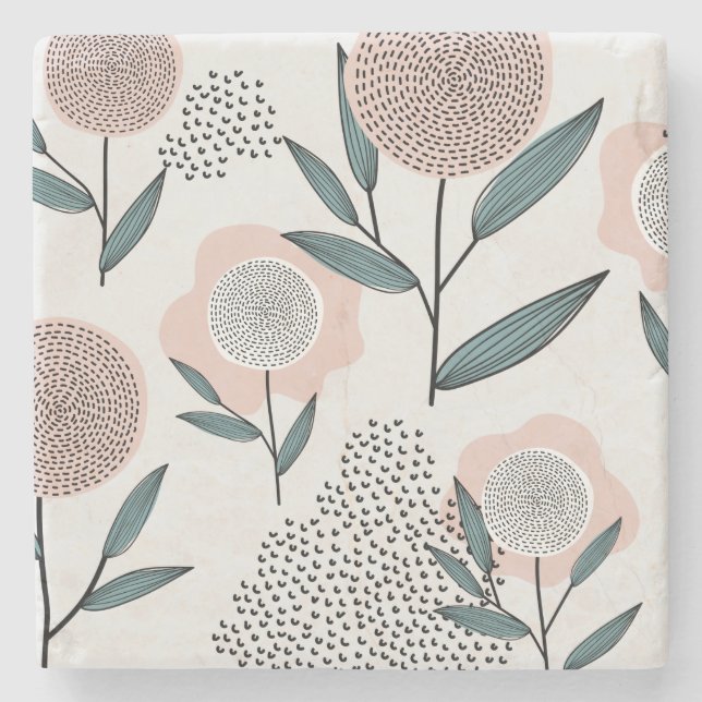 Posavasos De Piedra Un rosa (Anverso)