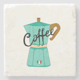 Posavasos De Piedra Una moka de café italiana