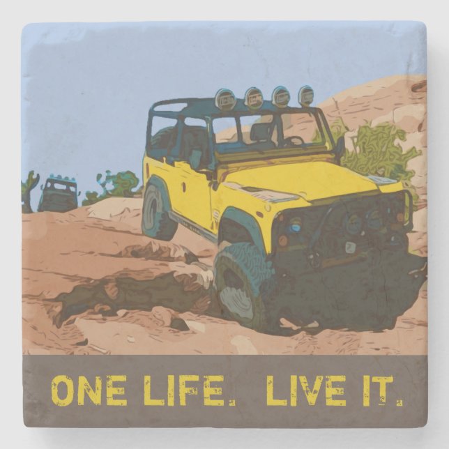 POSAVASOS DE PIEDRA UNA VIDA. VIVA. (Anverso)