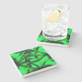 Posavasos De Piedra ¿Undulación verde limón y negra, con sombra?