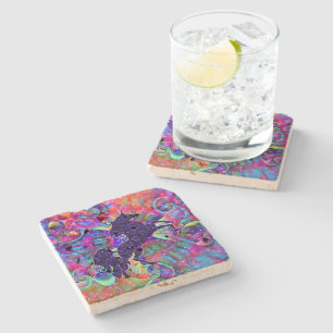 Posavasos De Piedra UNICORN DE LOS multicolores UNIVERSOS