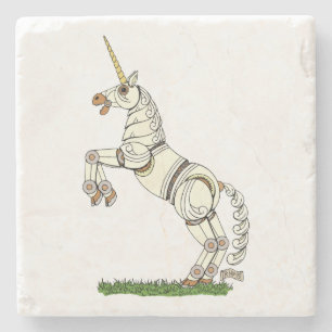 Posavasos De Piedra Unicornio mecánico