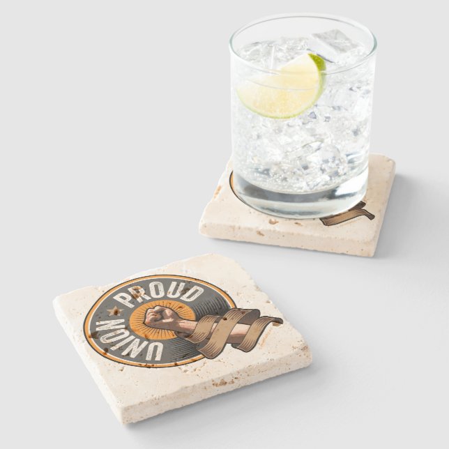 Posavasos De Piedra Unión Orgullosa (Lateral)