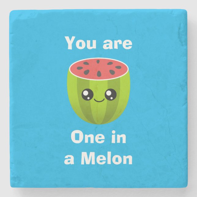 Posavasos De Piedra Uno en un melón (Anverso)
