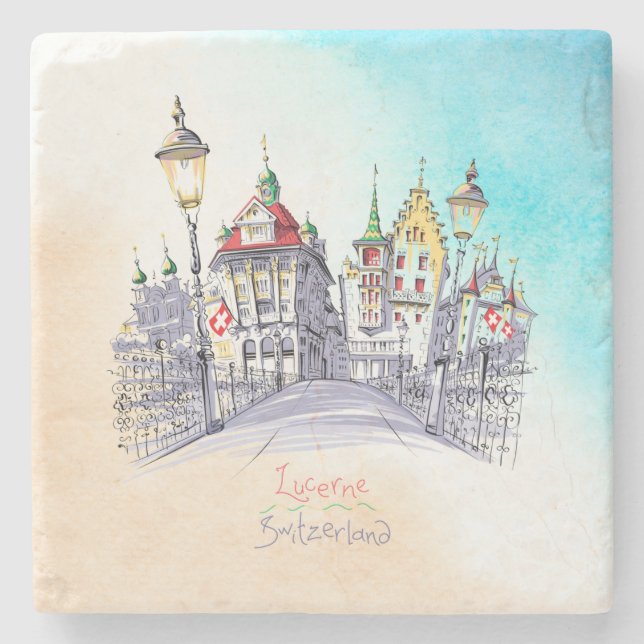 Posavasos De Piedra Untersetzer - Switzerland Lucerne (Anverso)