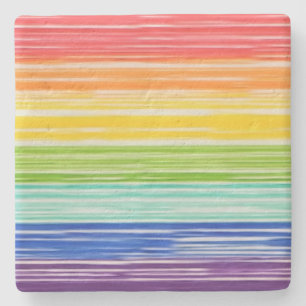Posavasos De Piedra Untids rainbow strips