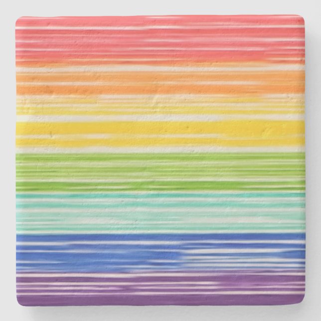 Posavasos De Piedra Untids rainbow strips (Anverso)