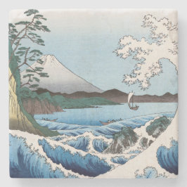 Posavasos De Piedra Utagawa Hiroshige - Mar frente a Satta, Provincia