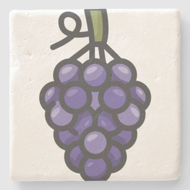 Posavasos De Piedra uva (Anverso)