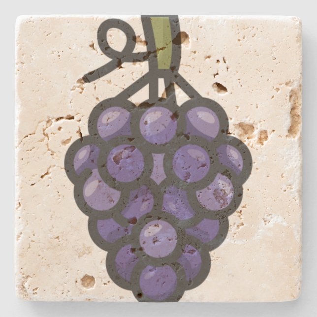 Posavasos De Piedra uva (Anverso)