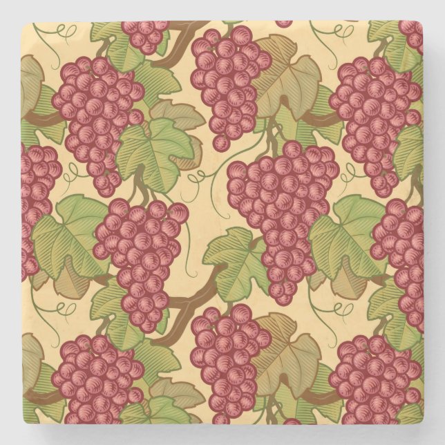 Posavasos De Piedra Uvas (Anverso)