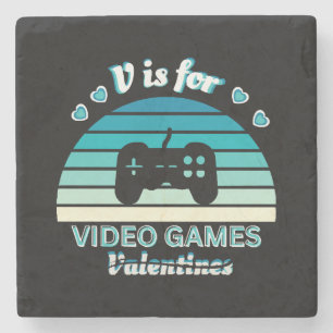 Posavasos De Piedra V para videojuegos, no San Valentín - Colores dive